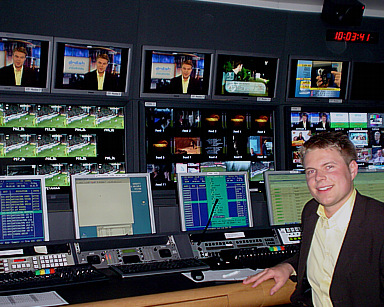 Sebastian Schuster im Master Control Room